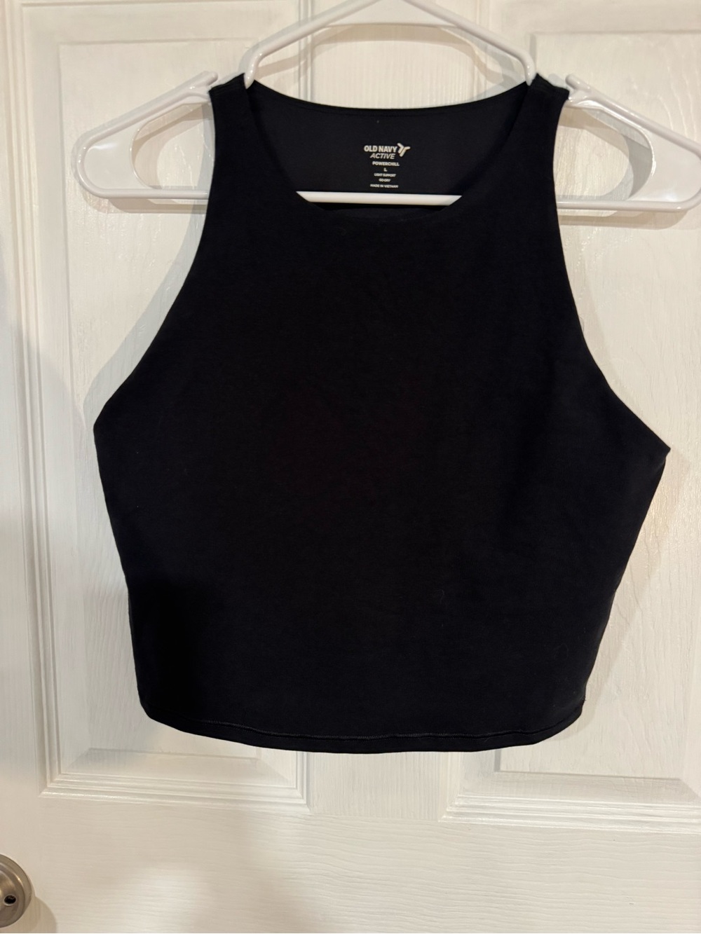Old Navy Black Ribbed High-Neck Tank Top